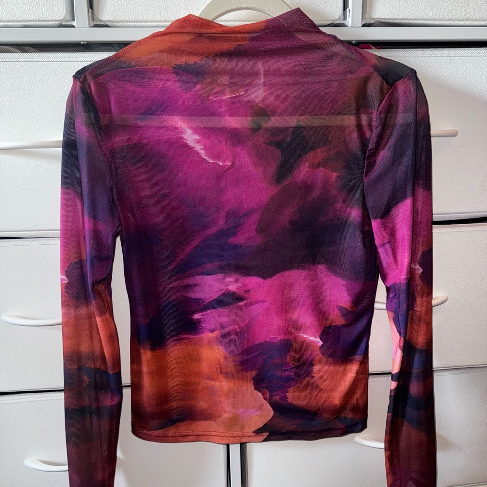 Women's Multicolor Mesh Top